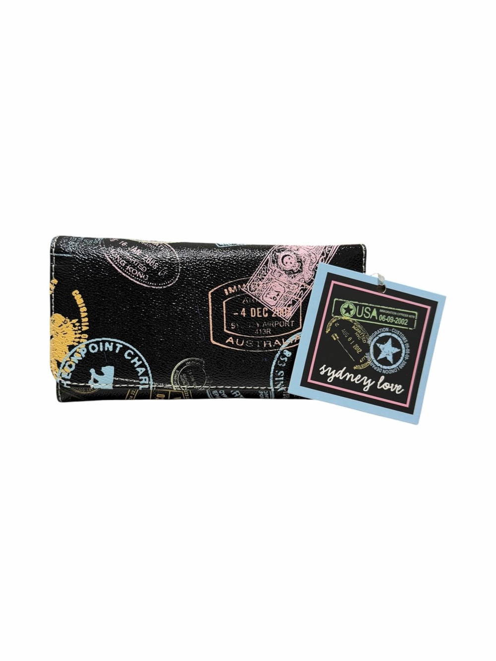 Sydney Love Black/Multi Manmade Faux Leather Wallet